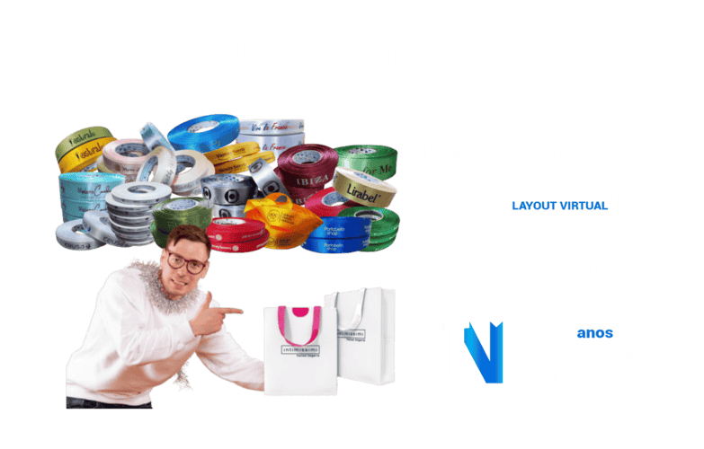 Diversas opções de fita de cetim personalizada com logomarca